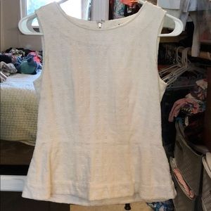 Exposed Zipper Peplum Top